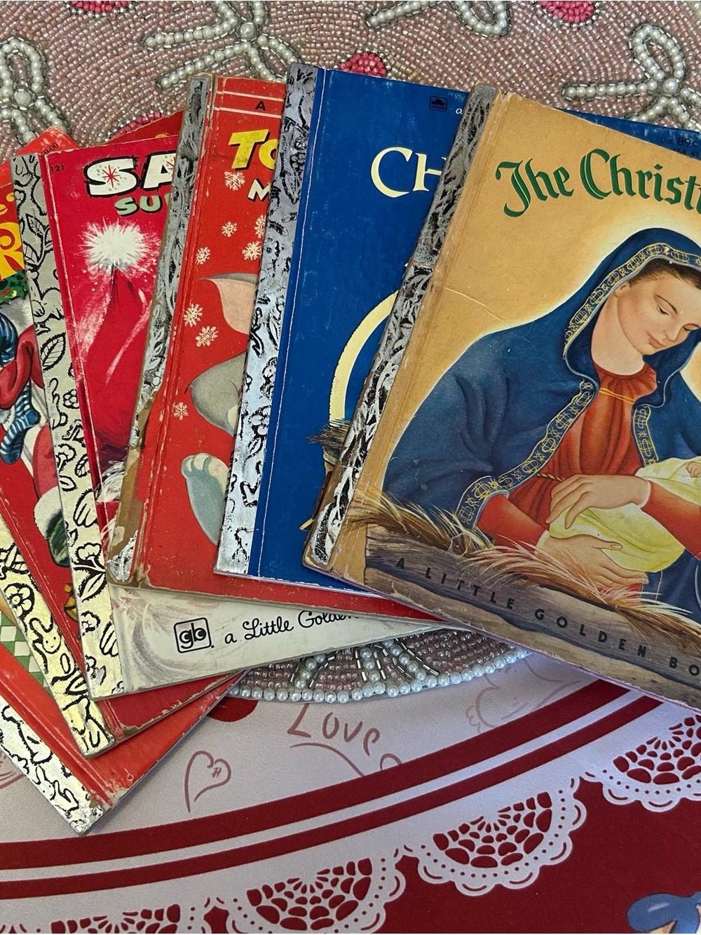 Assorted Vintage Children's Golden Books Christmas Themed  (6) Good Condition